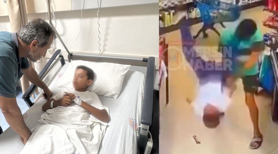 Mersin’de markette çocuğa akılalmaz şiddet! ”Arkadaşlarım ‘deli adam geliyor’ dedi”