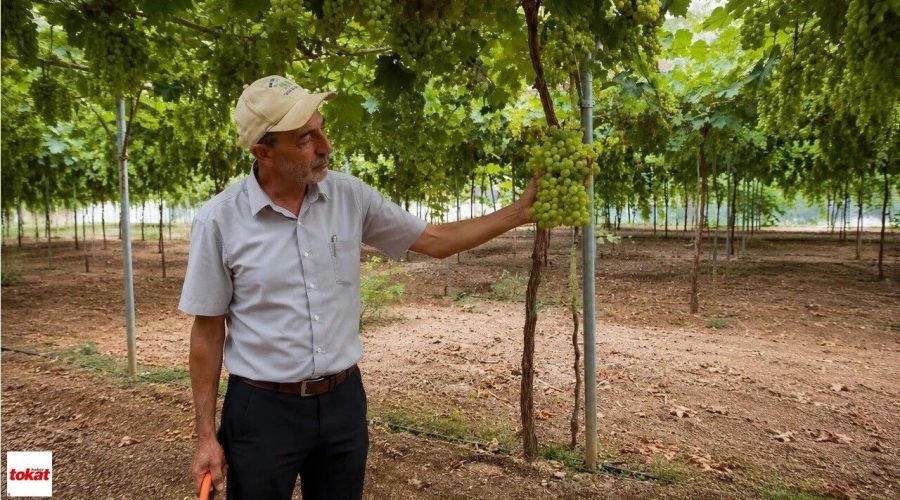 Tokat’ta İlk Üzümler Dalından Toplandı! Erkenci Hasat Başladı