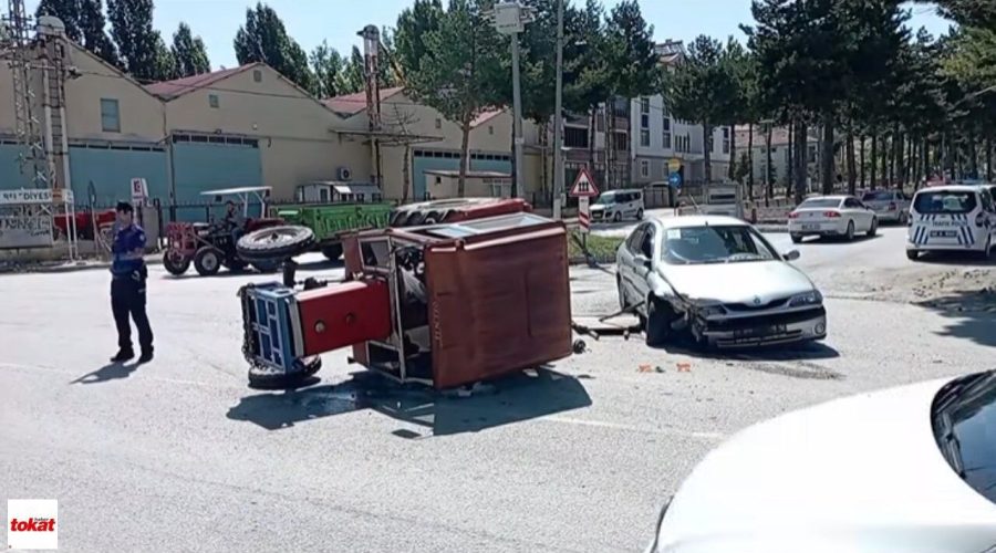 Tokat Yeşilyurt’ta Kaza: Traktör ile Otomobil Çaprıştı
